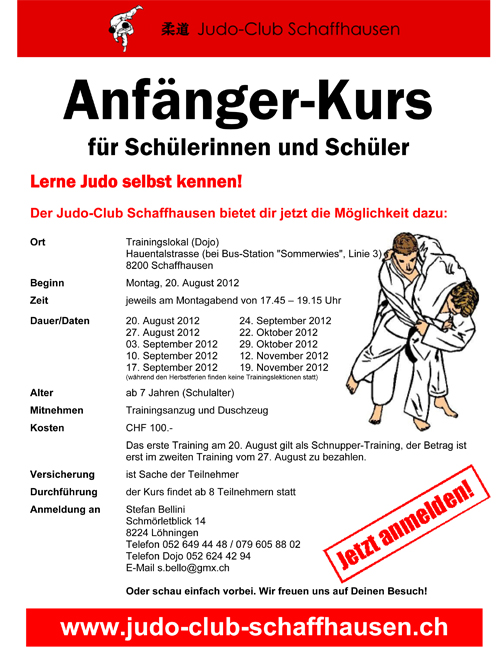 plakat anfaengerkurs 2012